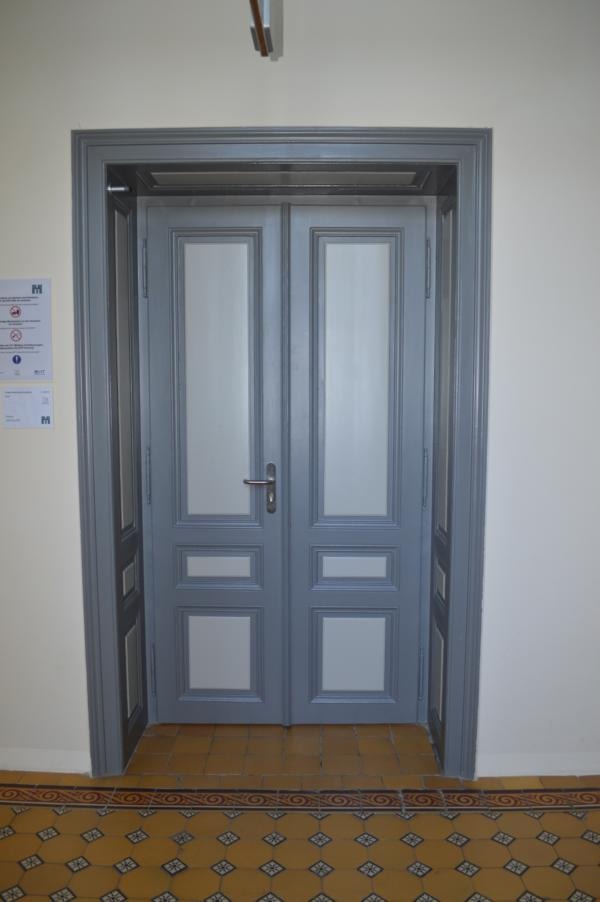 HTL-Mödling; Zweiflügelige Tür mit Füllungen; Sondertühre; Funktionstüre
